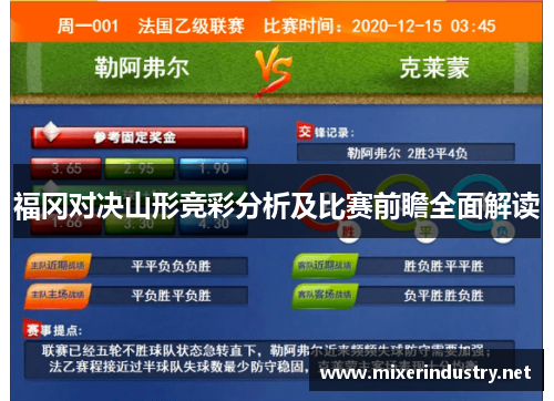福冈对决山形竞彩分析及比赛前瞻全面解读